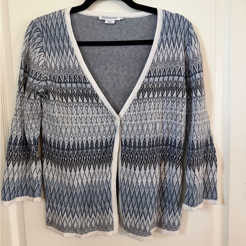 Pendleton Linen/Cotton LiteWeight Cardigan Sz XS